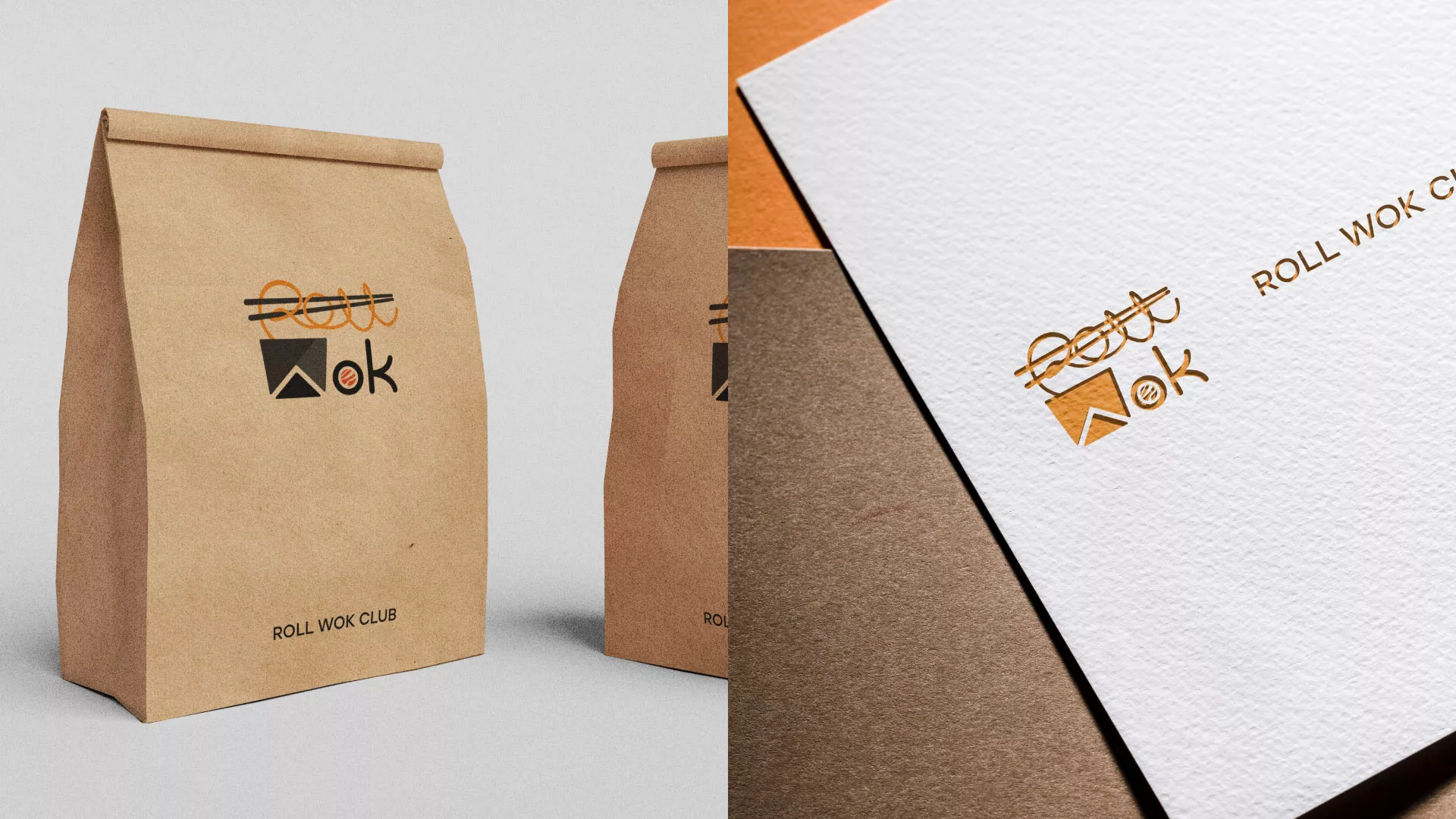 Разработка логотипа суши-бара «Roll Wok Club» в Краснотурьинске