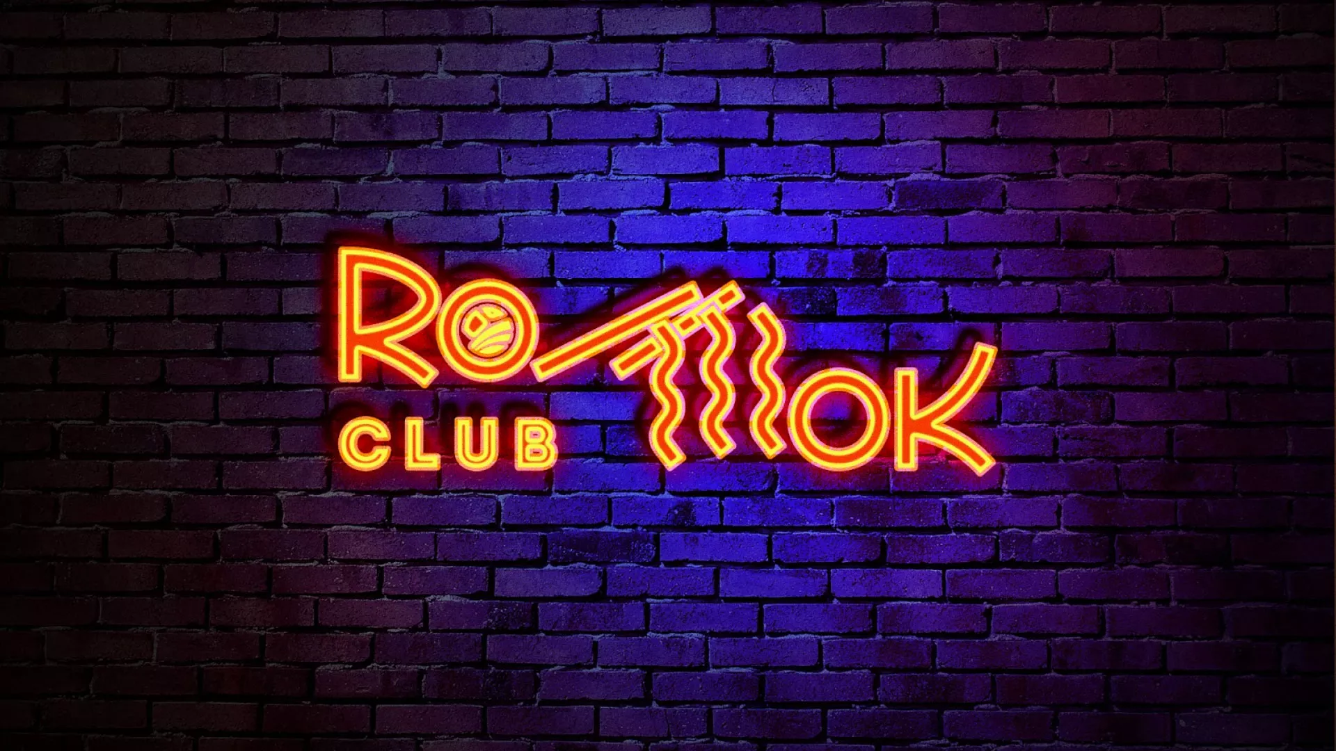 Разработка светящейся интерьерной вывески суши-бара «Roll Wok Club» в Краснотурьинске